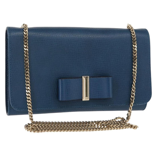 Chloe Vintage Shoulder Bag Leather, Blue, Leather, Shoulder Bag