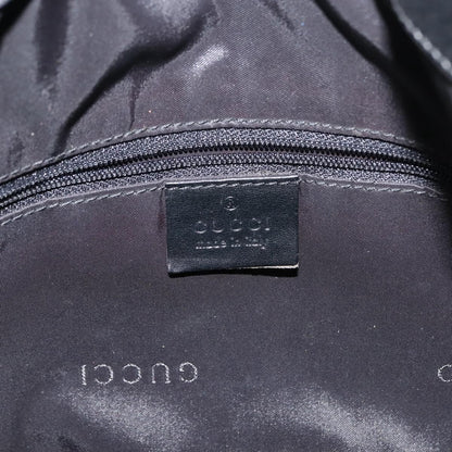 Gucci Vintage Bamboo Handle Bag Nylon, Black, Nylon, Handbag