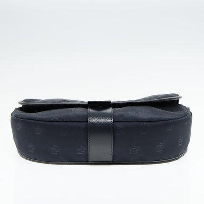 Christian Dior Vintage Shoulder Bag Canvas, NAVY, CANVAS, Shoulder bag