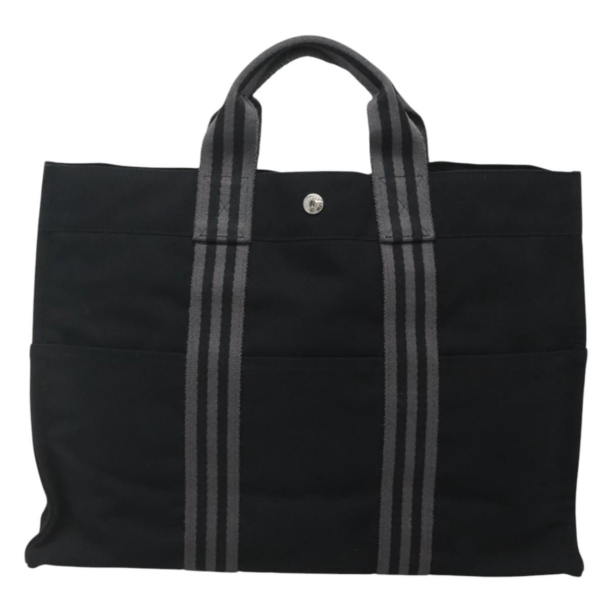 Hermes Fourre-tout Herline Fourre-tout Herline, BLACK, CANVAS, Tote bag