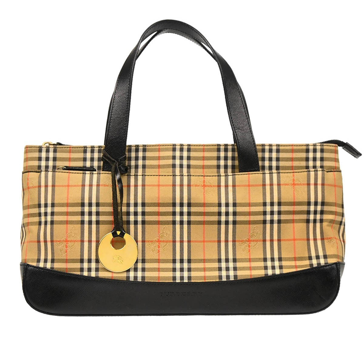 Burberry Nova Check Tote Nylon and Leather, BEIGE, CANVAS, Tote bag