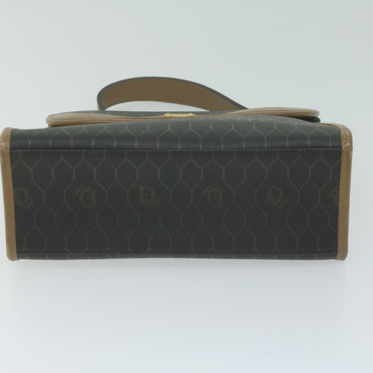 Christian Dior Vintage Honeycomb Handbag Canvas Leather, BLACK, CANVAS, Handbag