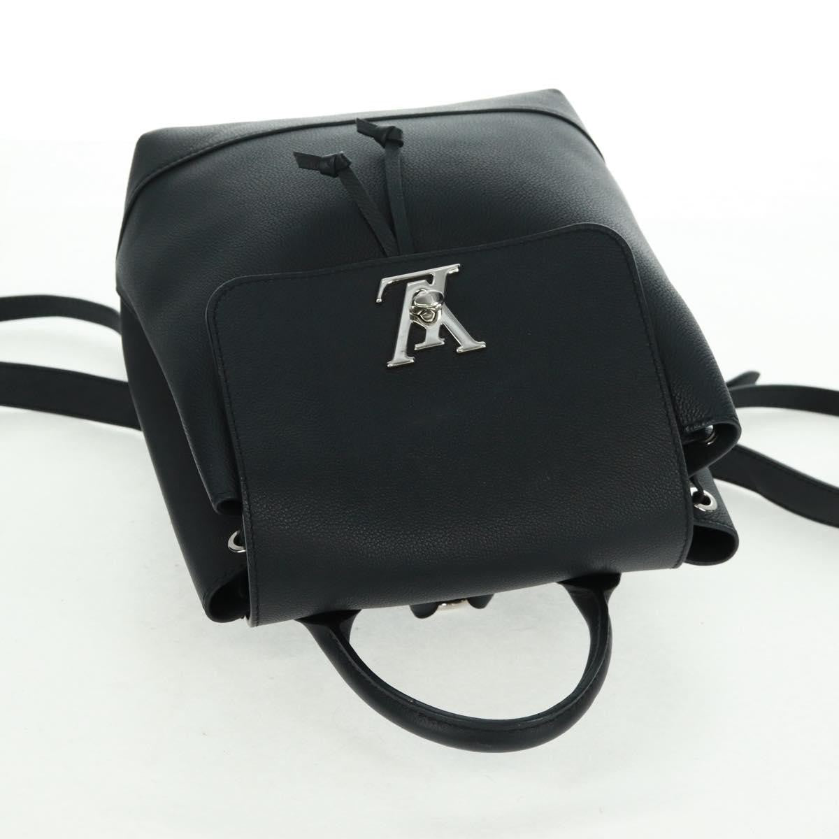 Louis Vuitton Lockme Backpack Leather, BLACK, LEATHER, Backpack