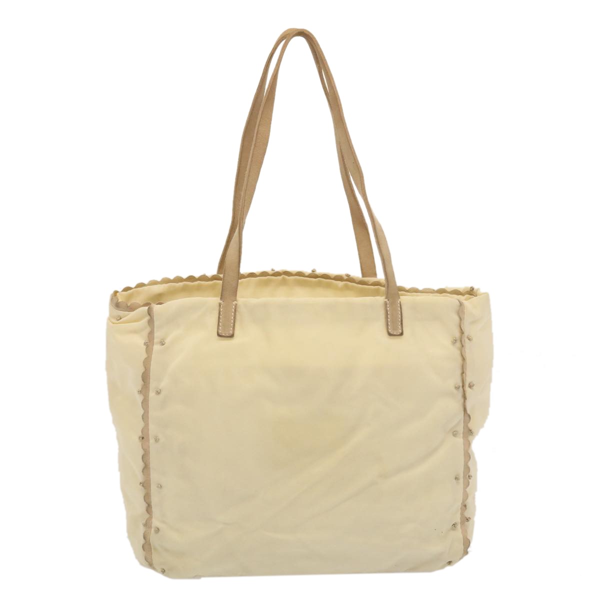 Prada Tote Vitello Daino Vitello Daino, BEIGE, NYLON, Tote bag