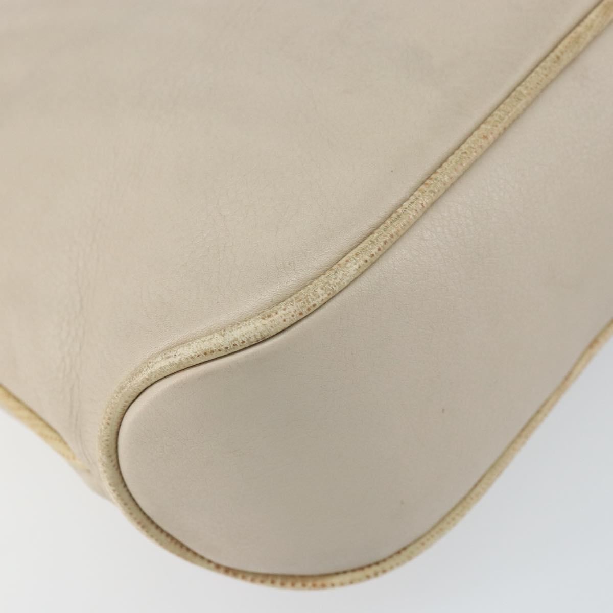 Celine Vintage Shoulder Bag Leather, BEIGE, LEATHER, Shoulder bag