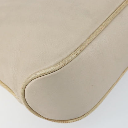 Celine Vintage Shoulder Bag Leather, BEIGE, LEATHER, Shoulder bag