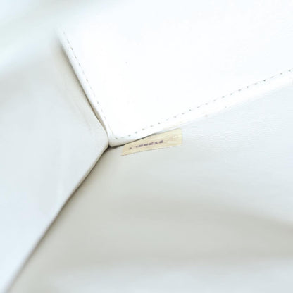 Chanel Flap Clutch Shearling, WHITE, LEATHER, Clutche & pouche