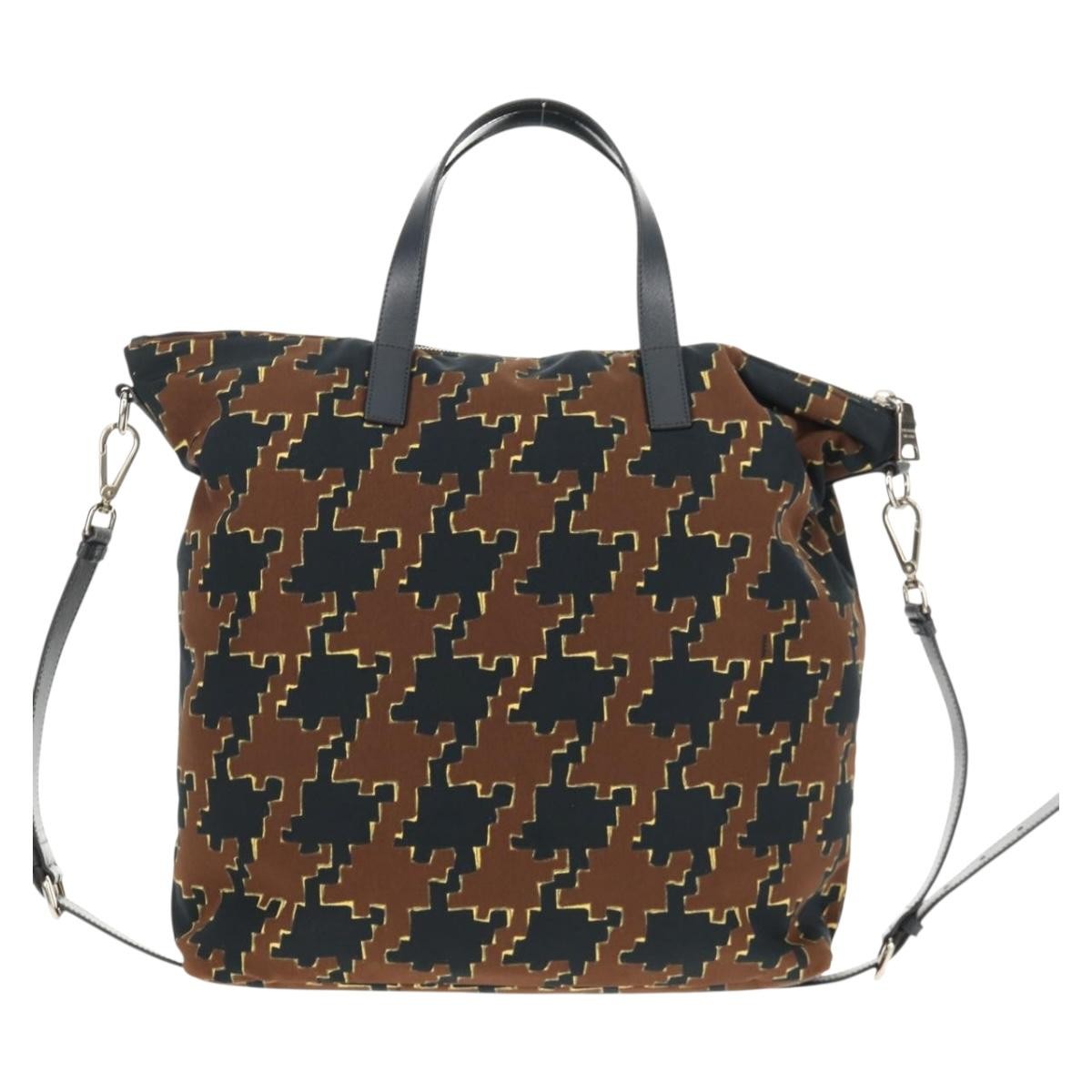 Prada Vintage Handbag Tessuto, BROWN, NYLON, Handbag