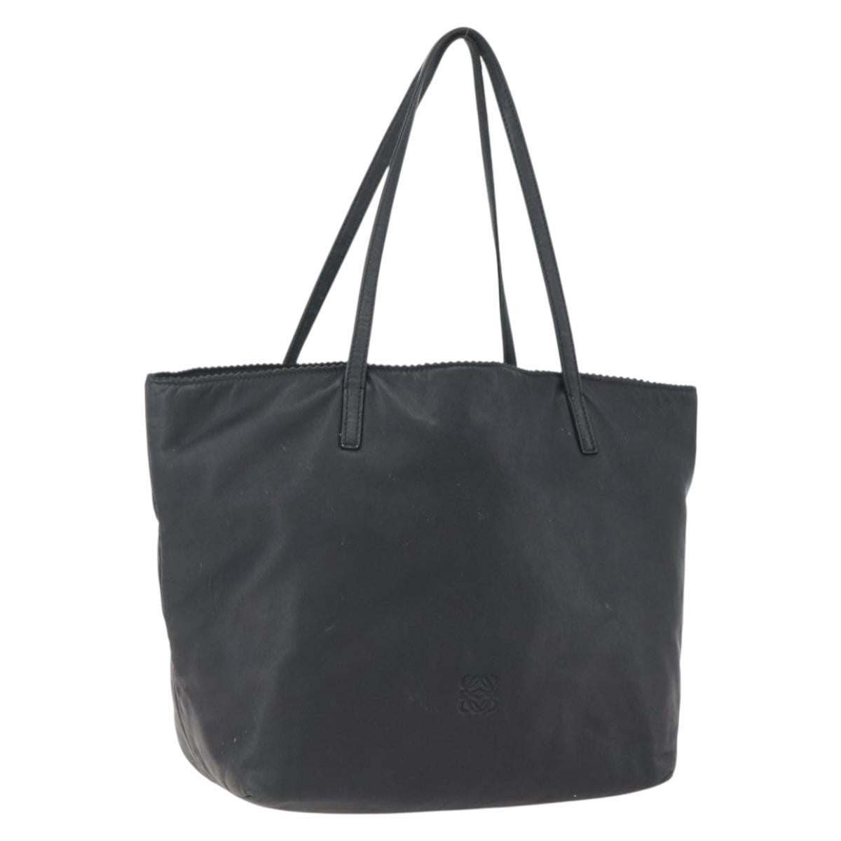 Loewe Anagram Tote Leather, BLACK, LEATHER, Tote bag