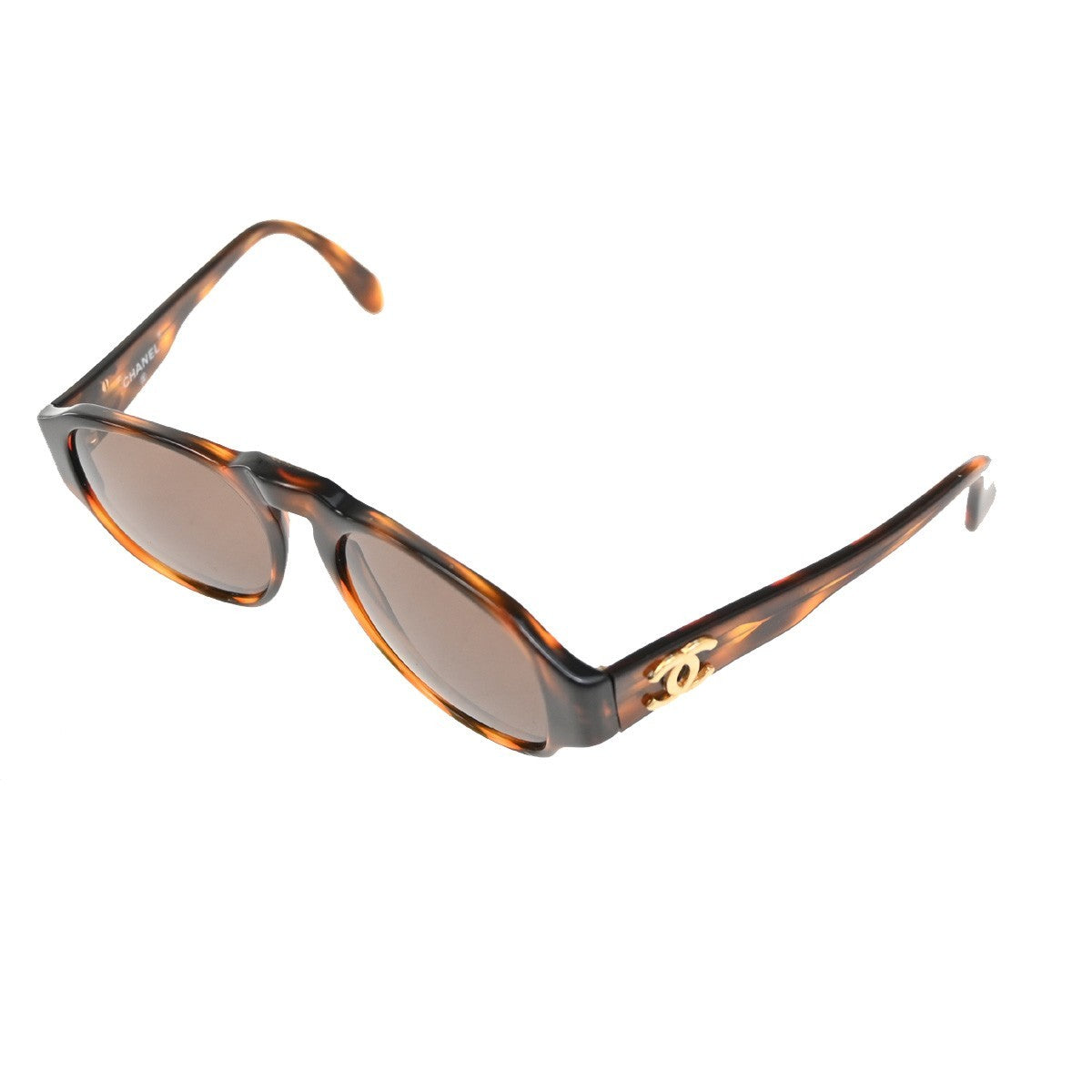 Chanel Logo CC Sunglasses Plastic, Brown, Plastic, Sunglasses