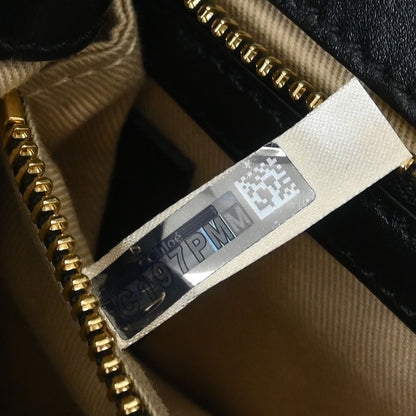 Chloe C Double Carry Bag Leather, BLACK, LEATHER, Shoulder bag