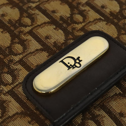 Christian Dior Vintage Trotter Flap Shoulder Bag Canvas, BROWN, CANVAS, Shoulder bag