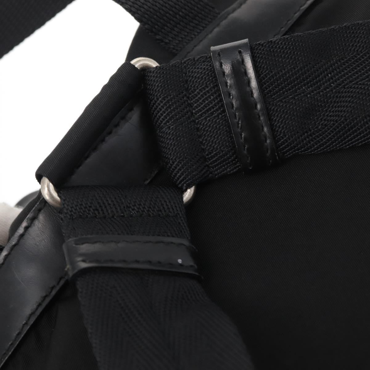 Prada Double Front Pocket Backpack Tessuto, BLACK, NYLON, Backpack