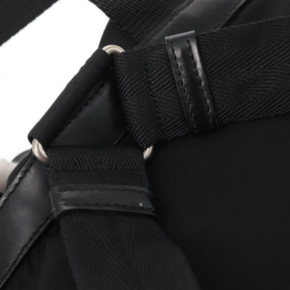 Prada Double Front Pocket Backpack Tessuto, BLACK, NYLON, Backpack