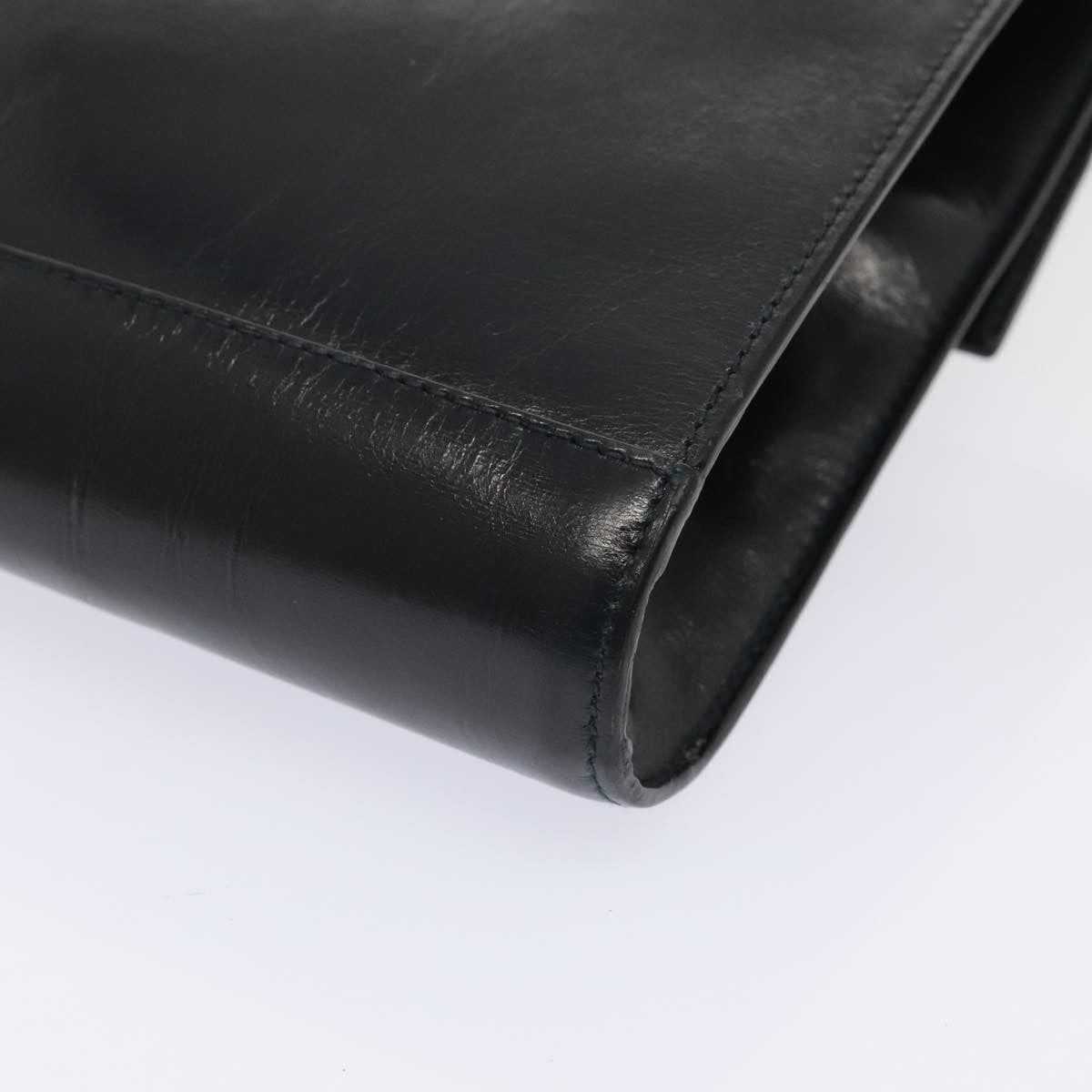 Celine Vintage Circle Logo Crossbody Bag Leather, NAVY, LEATHER, Crossbody bag