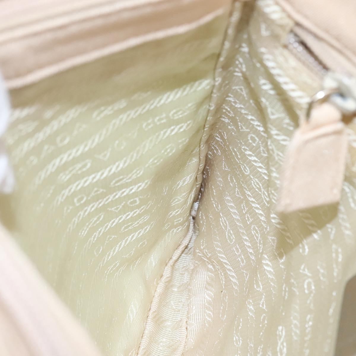 Prada Zip Messenger Canvas, BEIGE, CANVAS, Shoulder bag