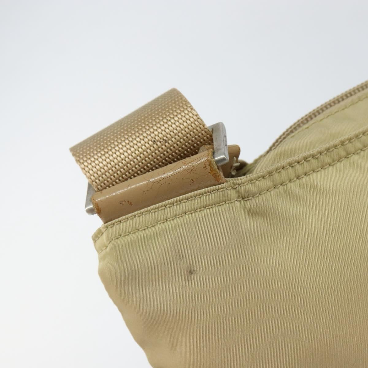Prada Flat Messenger Bag Tessuto, BEIGE, NYLON, Shoulder bag