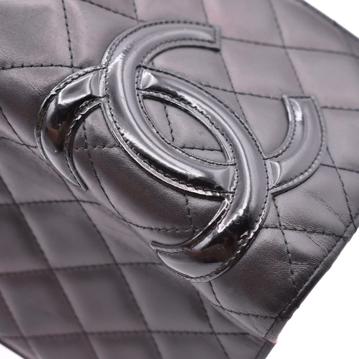 Chanel Cambon Bifold Wallet Quilted Lambskin, BLACK, LEATHER, Wallets