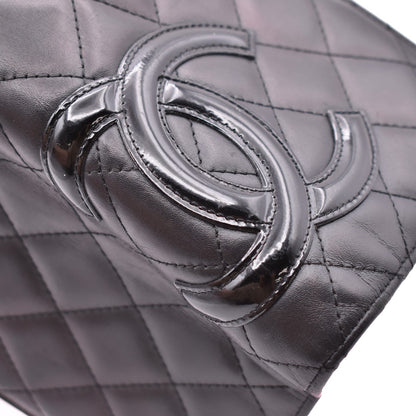 Chanel Cambon Bifold Wallet Quilted Lambskin, BLACK, LEATHER, Wallets