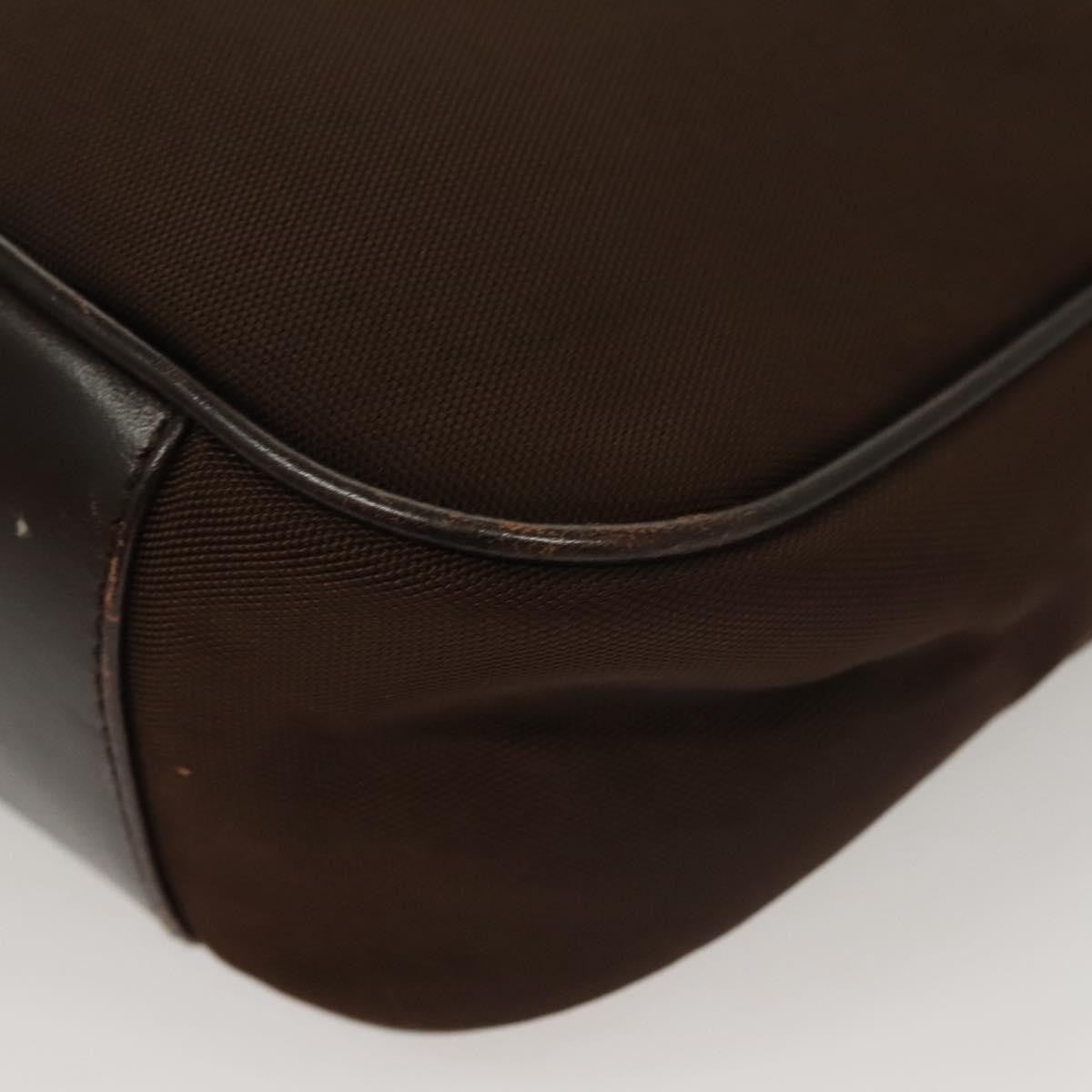 Gucci Vintage Bamboo Handle Tote Nylon, BROWN, NYLON, Tote bag