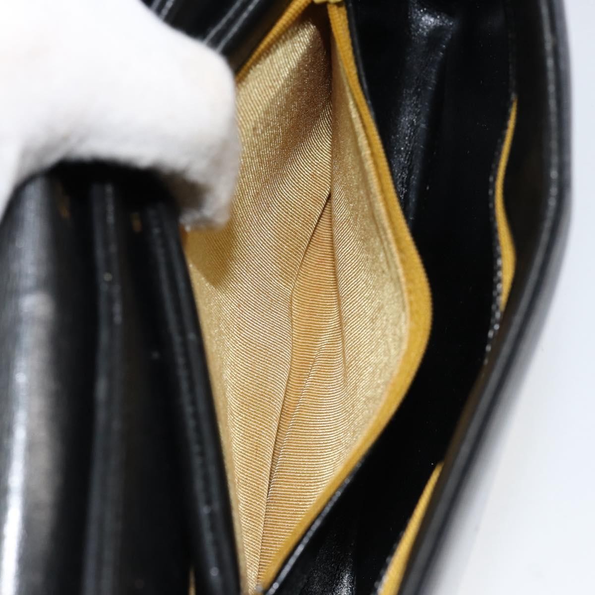 Christian Dior Vintage Chain Flap Shoulder Bag Leather, BLACK, LEATHER, Shoulder bag