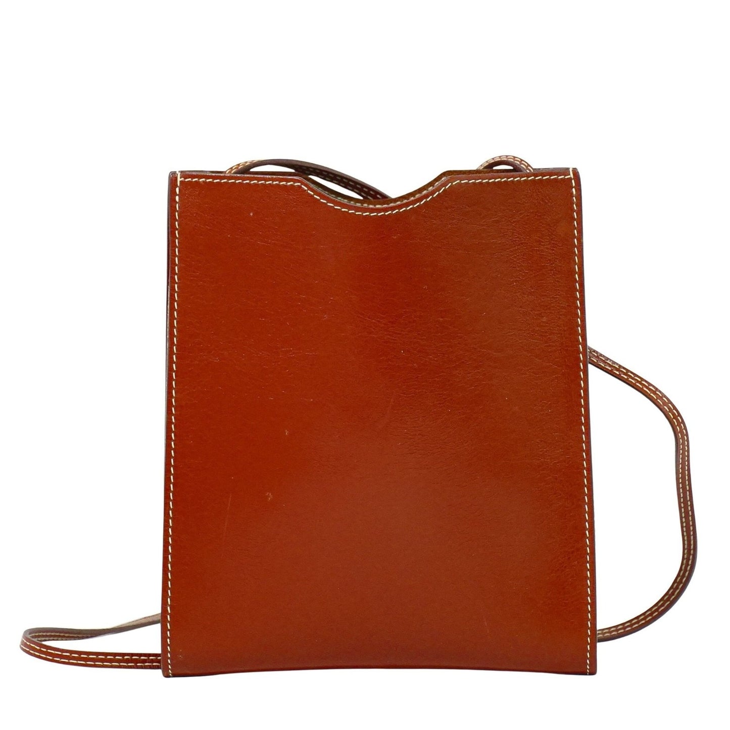 Hermes Onimaitou Pochette Box Calf, BROWN, LEATHER, Clutche & pouche