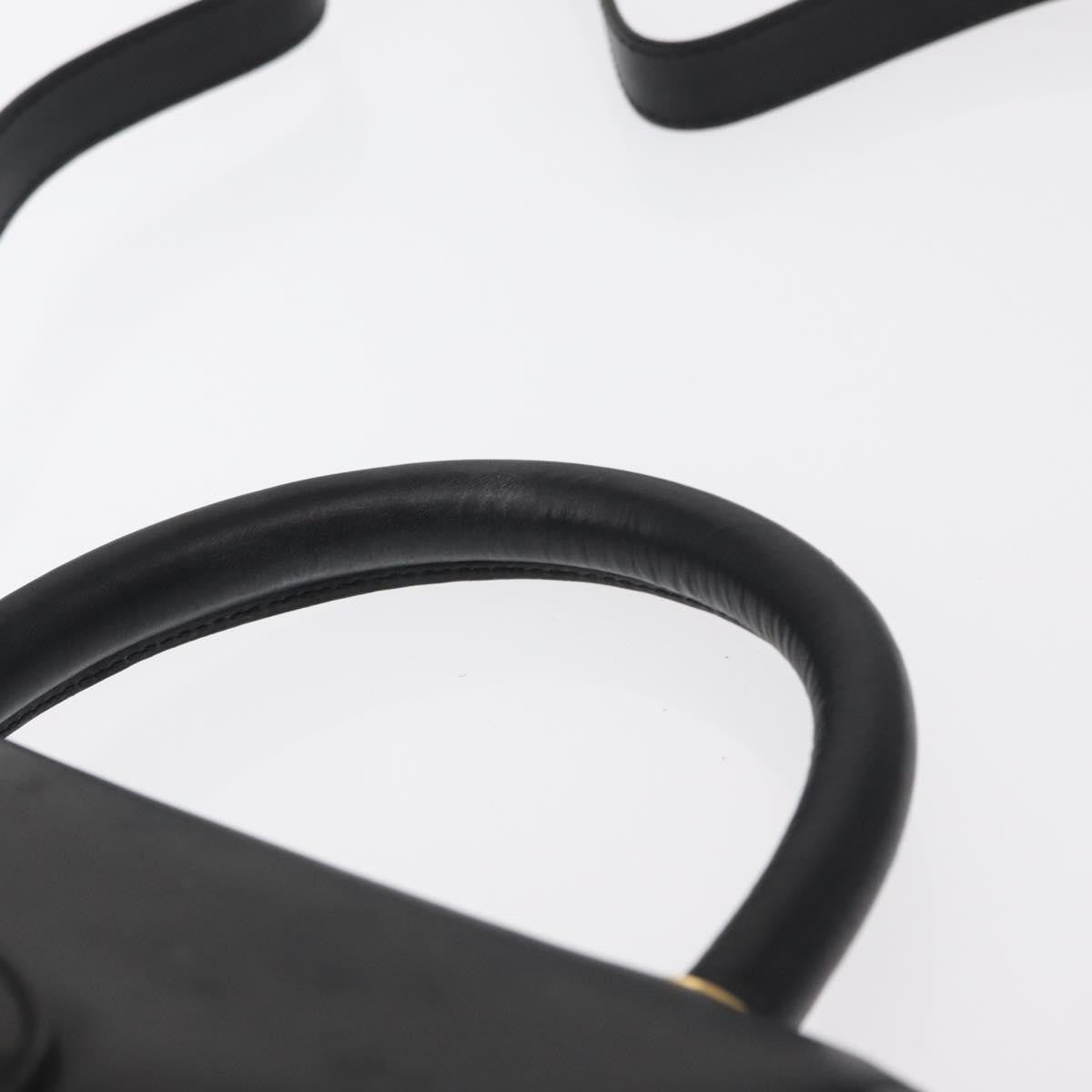 Salvatore Ferragamo Vintage Handbag Leather, BLACK, LEATHER, Handbag