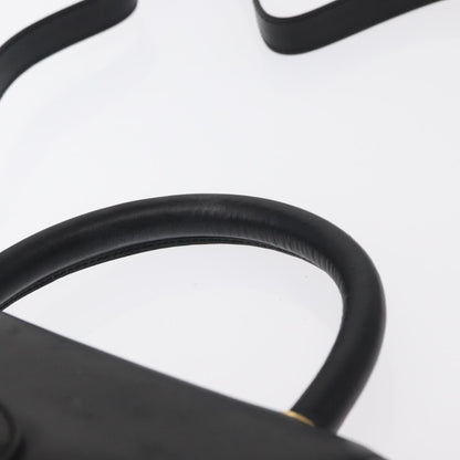 Salvatore Ferragamo Vintage Handbag Leather, BLACK, LEATHER, Handbag