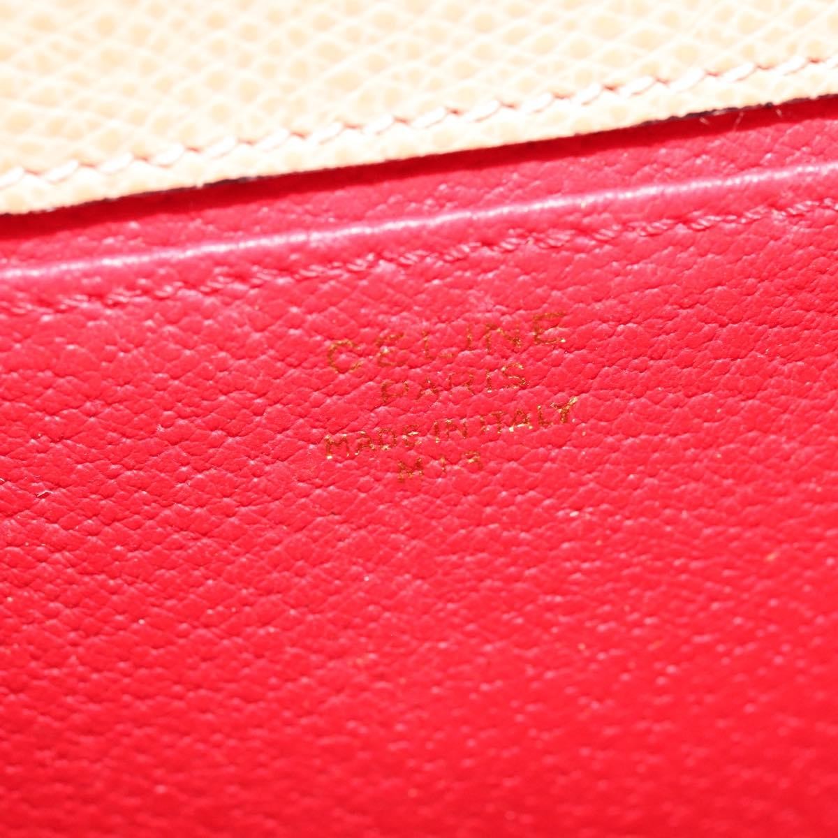 Celine Vintage Convertible Turnlock Top Handle Bag Leather, ORANGE, LEATHER, Handbag