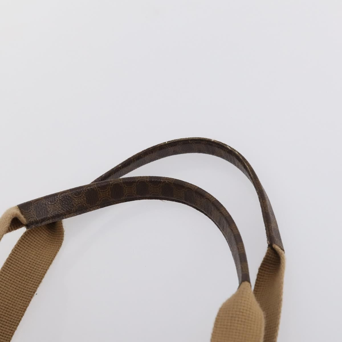 Celine Vintage Macadam Tote bag Canvas, BROWN, PVC, Tote bag