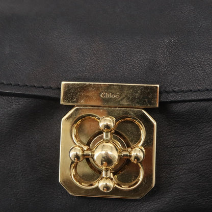 Chloe Elsie Convertible Satchel Leather, BLACK, LEATHER, Handbag