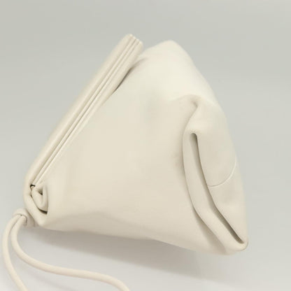 Bottega Veneta BV Trine Fold Clutch Leather, WHITE, LEATHER, Clutche & pouche