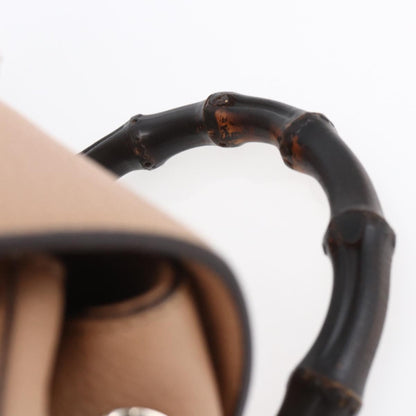 Gucci Vintage Bamboo Backpack Leather, BEIGE, LEATHER, Backpack