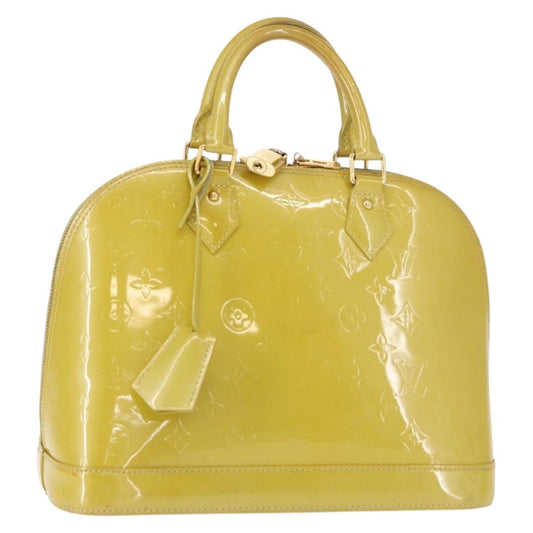 Louis Vuitton Alma Handbag Patent Leather, GREEN, PATENT_LEATHER, Handbag