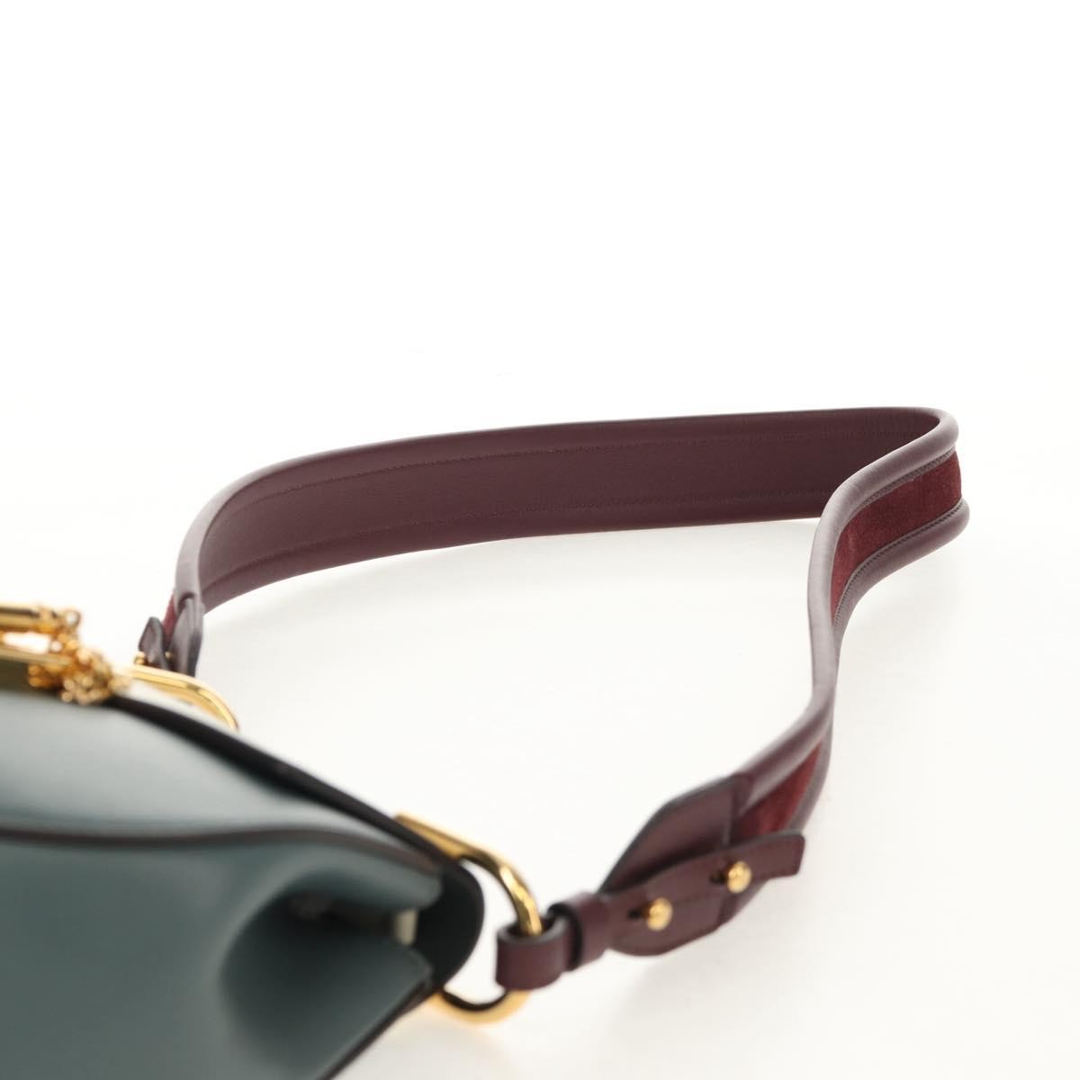 Chloe Drew Shoulder Bag Leather, BLUE, LEATHER, Shoulder bag