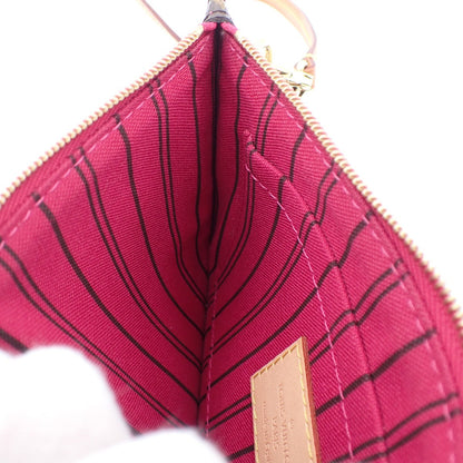 Louis Vuitton Neverfull Pochette Monogram Canvas, BROWN, CANVAS, Tote bag