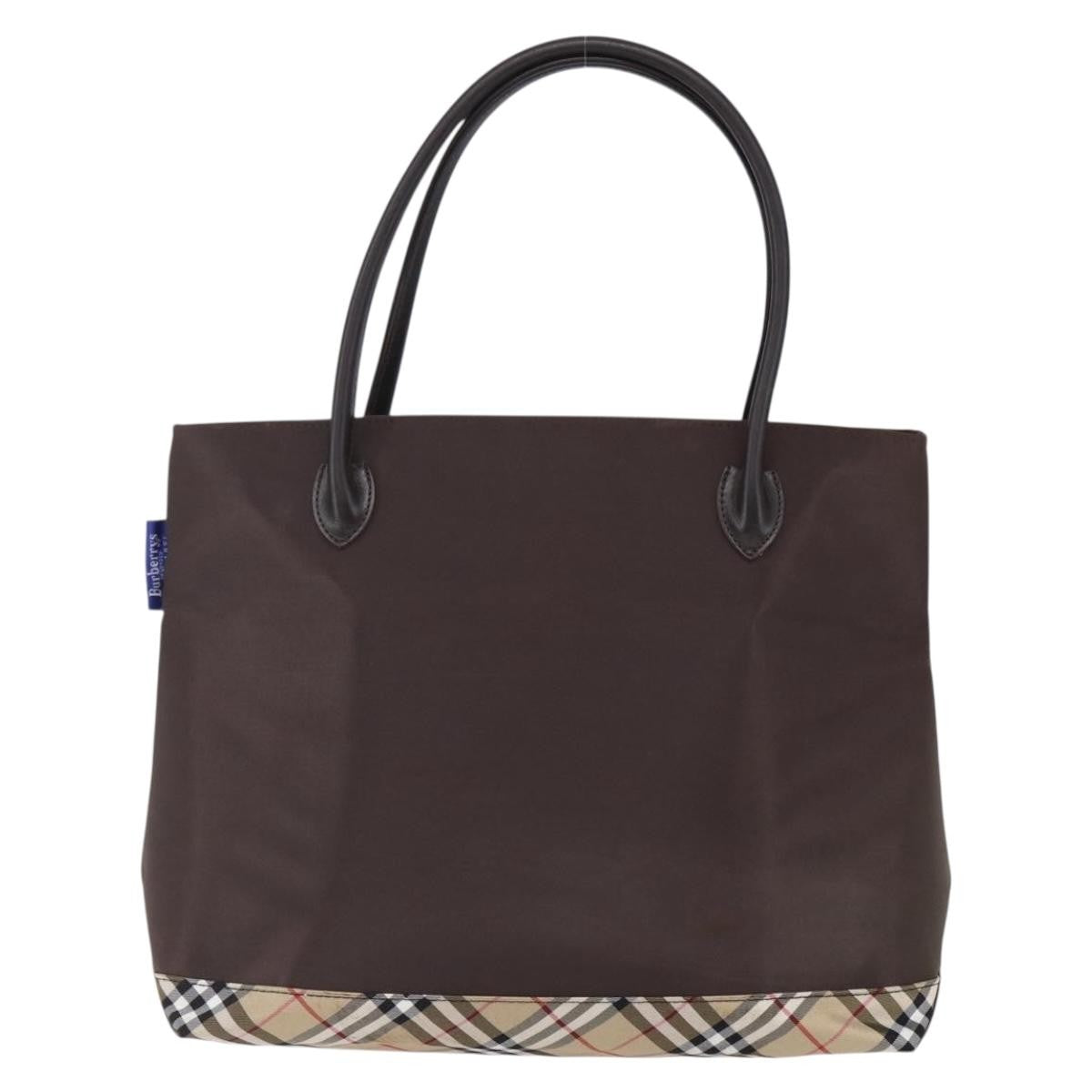 Burberry Blue Label Tote Bag Nylon, BROWN, NYLON, Tote bag