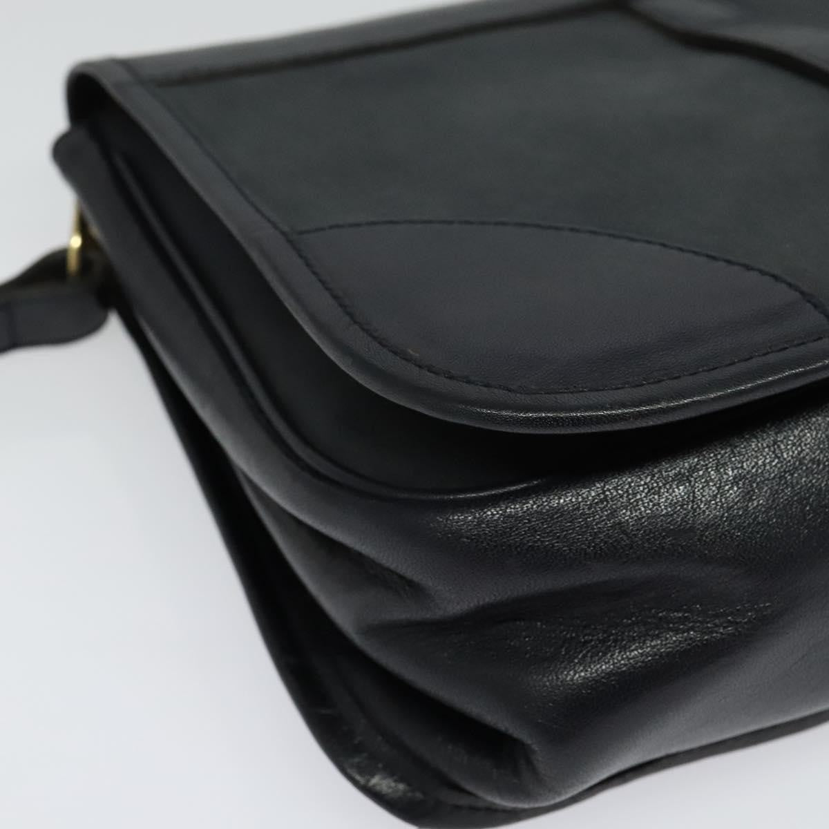 Burberry Flap Shoulder Bag Leather, NAVY, LEATHER, Shoulder bag