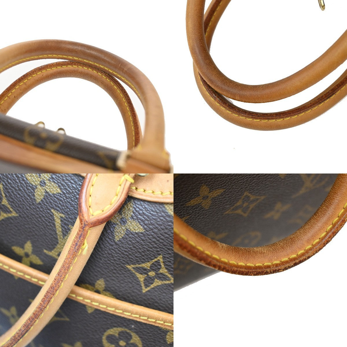 Louis Vuitton Deauville Handbag Monogram Canvas, BROWN, CANVAS, Handbag