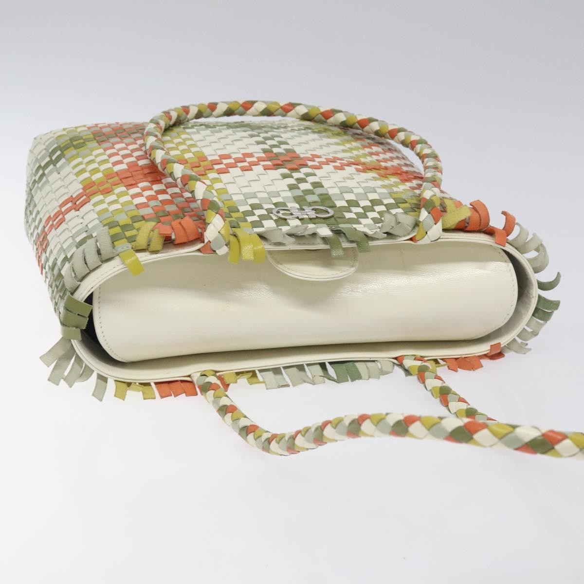 Salvatore Ferragamo Whipstitch Gancini Tote Calfskin, MULTICOLOUR, LEATHER, Tote bag