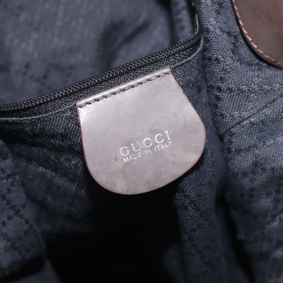 Gucci Sherry bamboo Shoulder Bag Nylon, KHAKI, NYLON, Shoulder bag