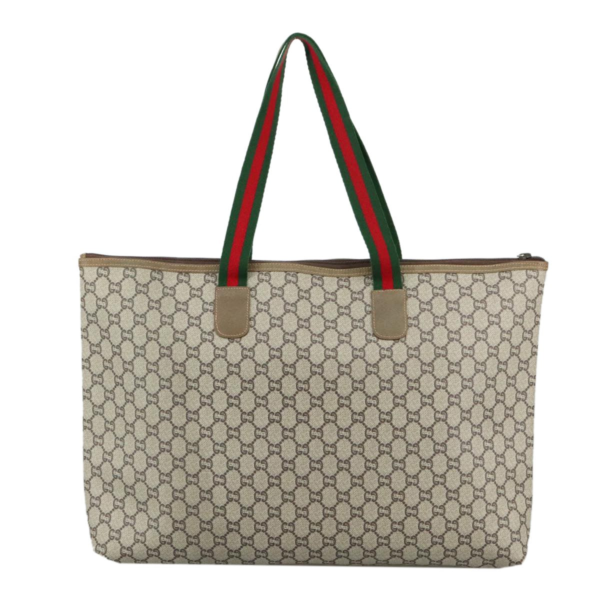 Gucci Ophidia Open Shopping Tote GG Coated Canvas, BEIGE, CANVAS, Tote bag