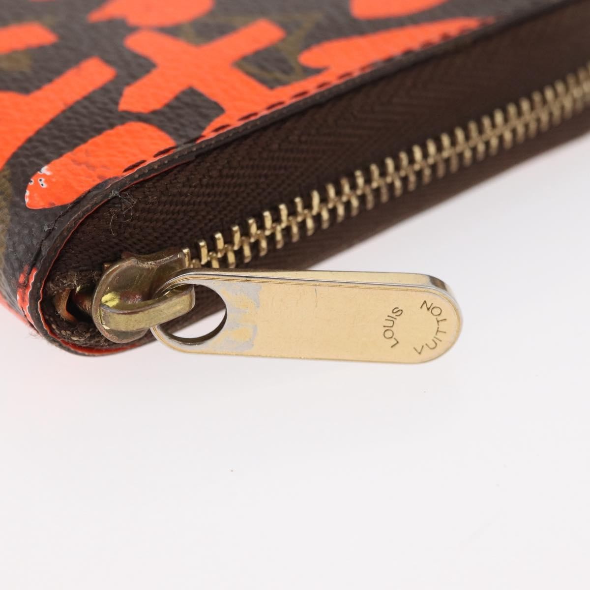 Louis Vuitton Porte-Monnaie Zippy Wallet monogramme empreinte, Orange, Canvas, Wallet