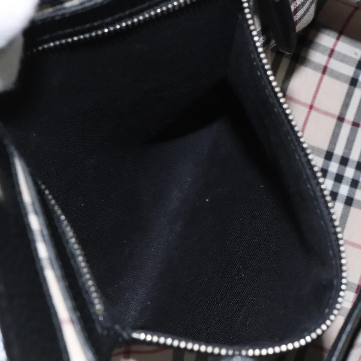 Burberry Vintage Handbag Leather, BLACK, LEATHER, Handbag