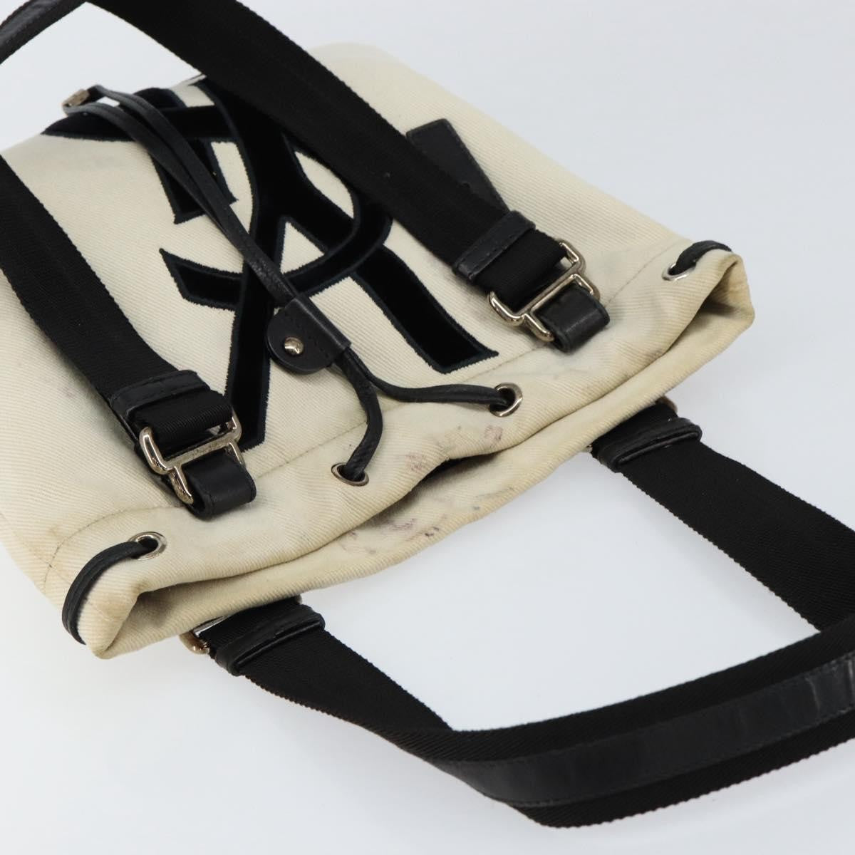 Saint Laurent Kahala Drawstring Tote Canvas, BEIGE, CANVAS, Tote bag