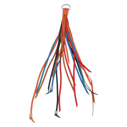 Loewe Anagram Bag Charm Key Holder Metal with Leather, MULTICOLOUR, LEATHER, Charms and Keychains