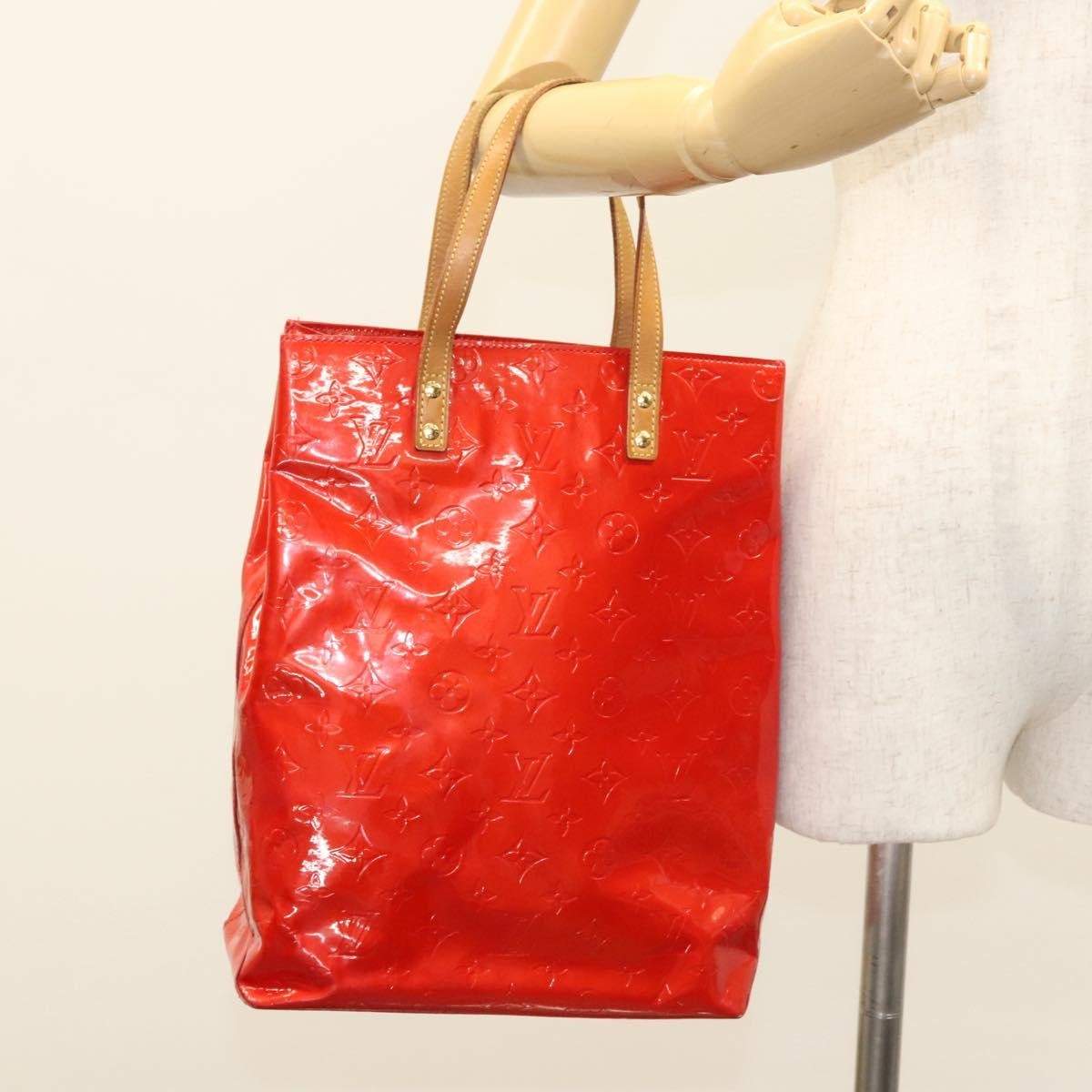 Louis Vuitton Reade Handbag Monogram Vernis, RED, PATENT_LEATHER, Handbag