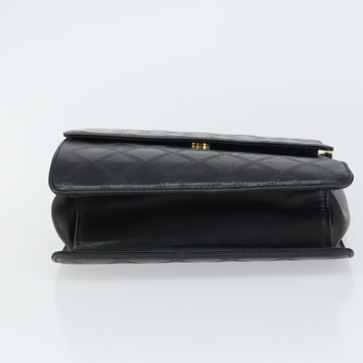 Versace Vintage Handbag Leather, BLACK, LEATHER, Handbag