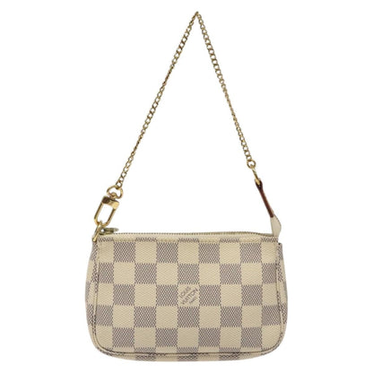 Louis Vuitton Pochette Accessoires Damier, WHITE, CANVAS, Clutche & pouche