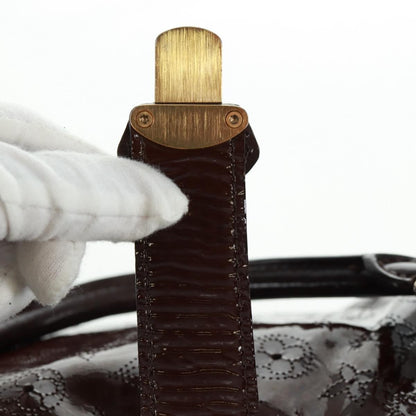 Louis Vuitton L Hobo Surya Leather, BROWN, PATENT_LEATHER, Tote bag